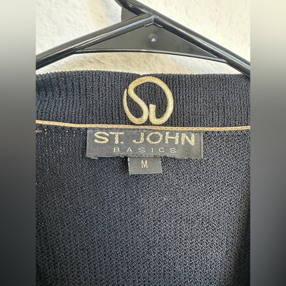 St John Basics black knit cardigan & skirt set size Medium - Picture 13 of 17